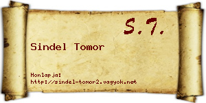 Sindel Tomor névjegykártya